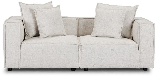 Tatum Beige Fabric 2 Piece Modular Sofa