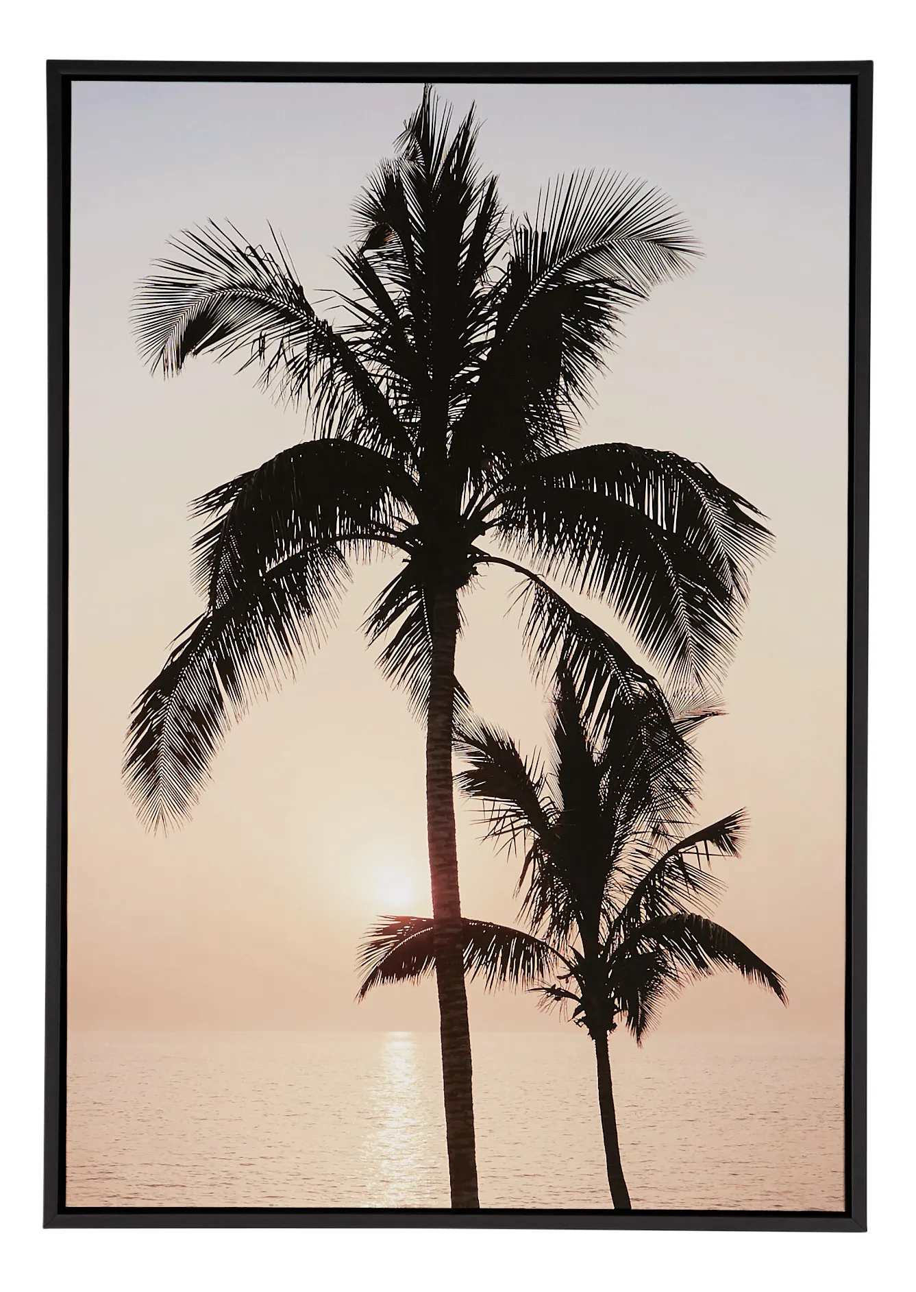 Palm Trees Orange Canvas Wall Art