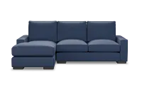 Edgewater Revenue Dark Blue Left Chaise Sectional