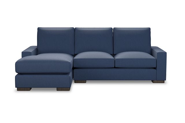 Edgewater Revenue Dark Blue Left Chaise Sectional