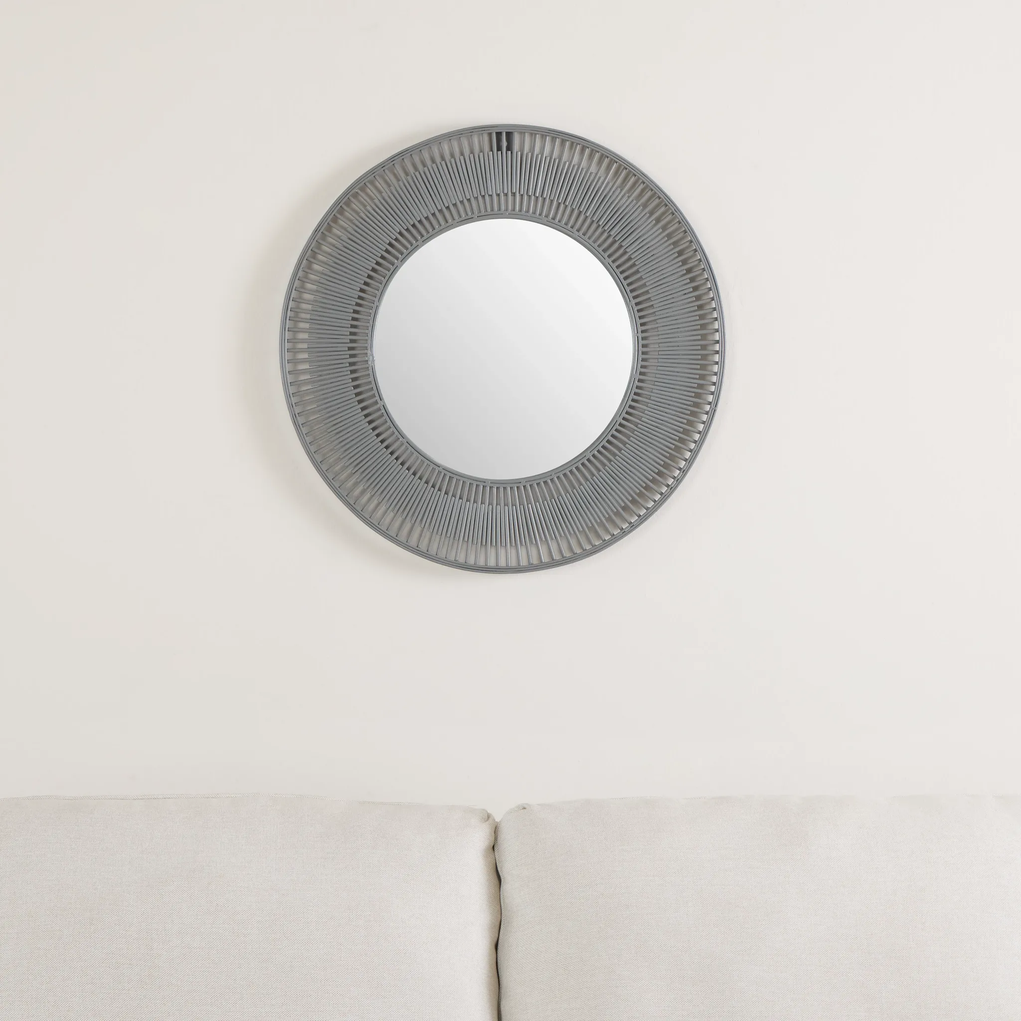 Sunburst Metal Round Mirror