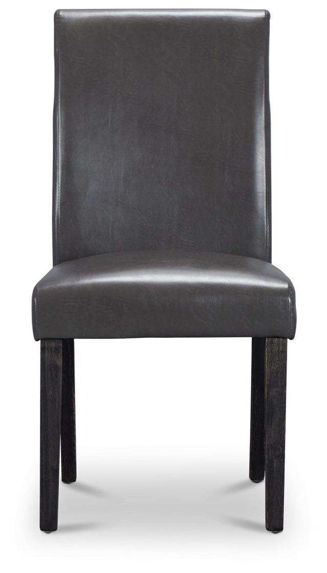 Dublin Dark Gray Polyuretha Upholstered Side Chair