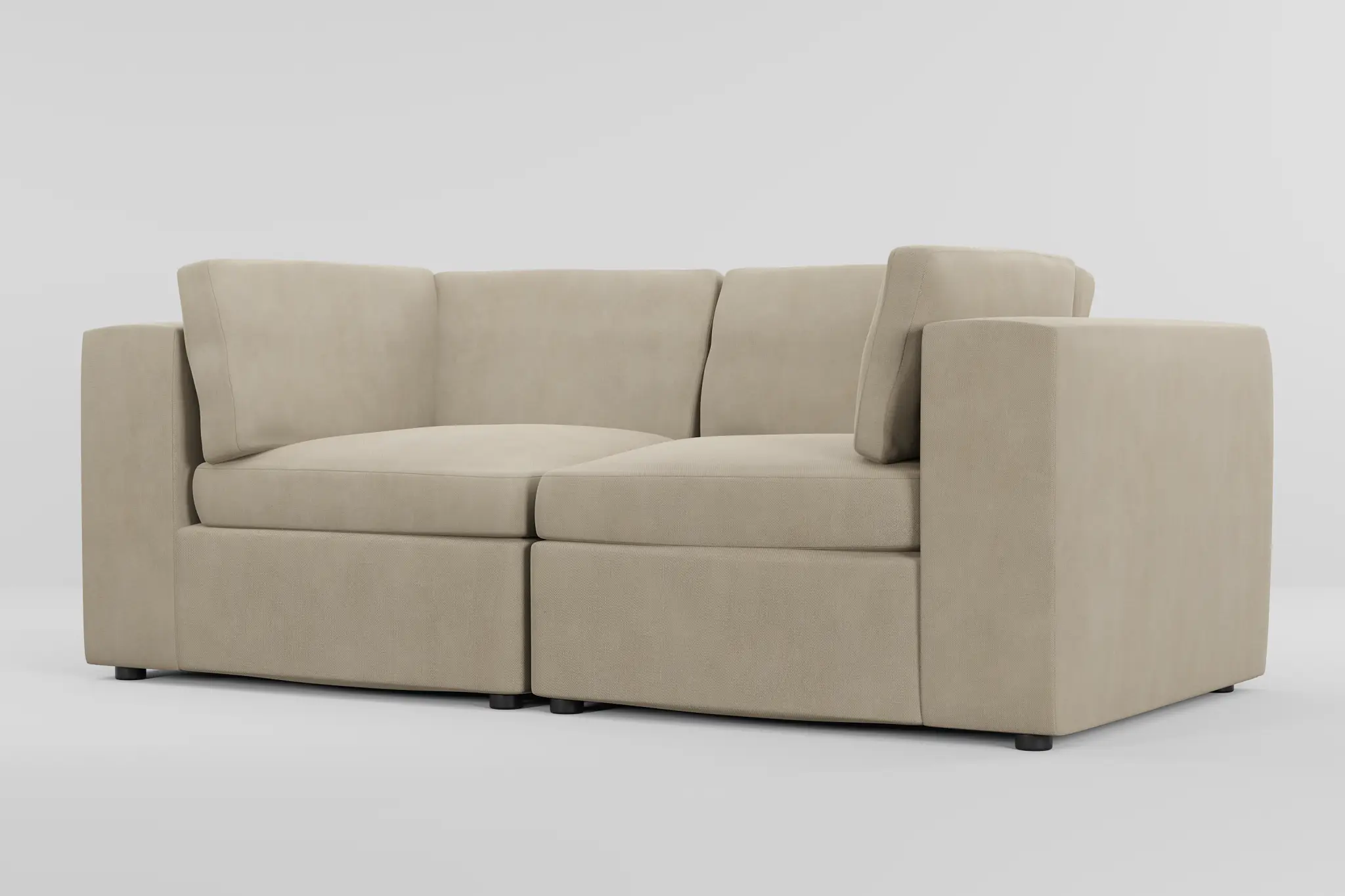 Destin Peyton Beige Fabric 2-piece Modular Sofa Destin Peyton Beige Fabric 2-piece Modular Sofa