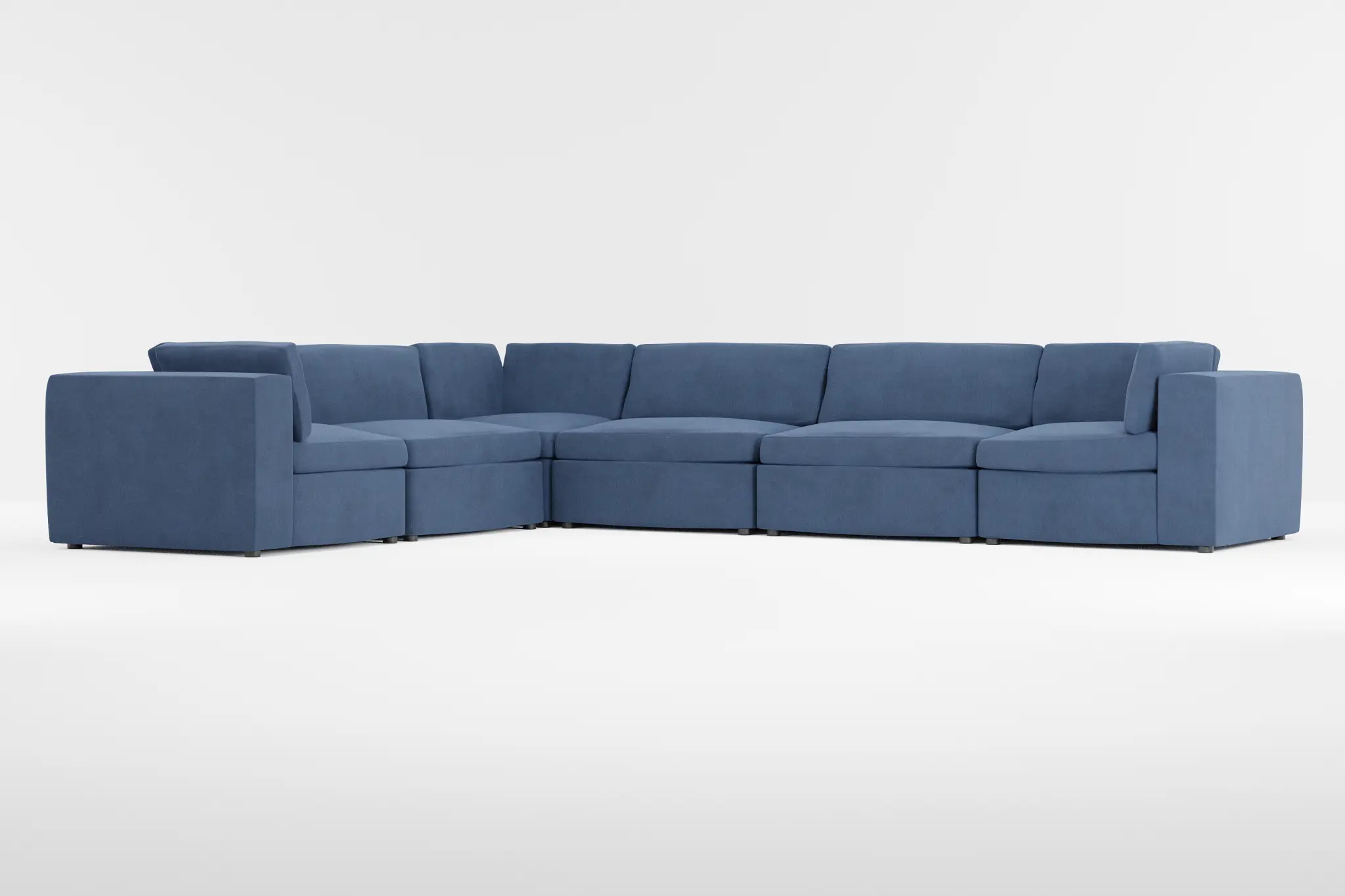 Destin Revenue Dark Blue Fabric 6-piece Modular Sectional Destin Revenue Dark Blue Fabric 6-piece Modular Sectional
