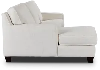 Andie White Fabric Left Chaise Sectional