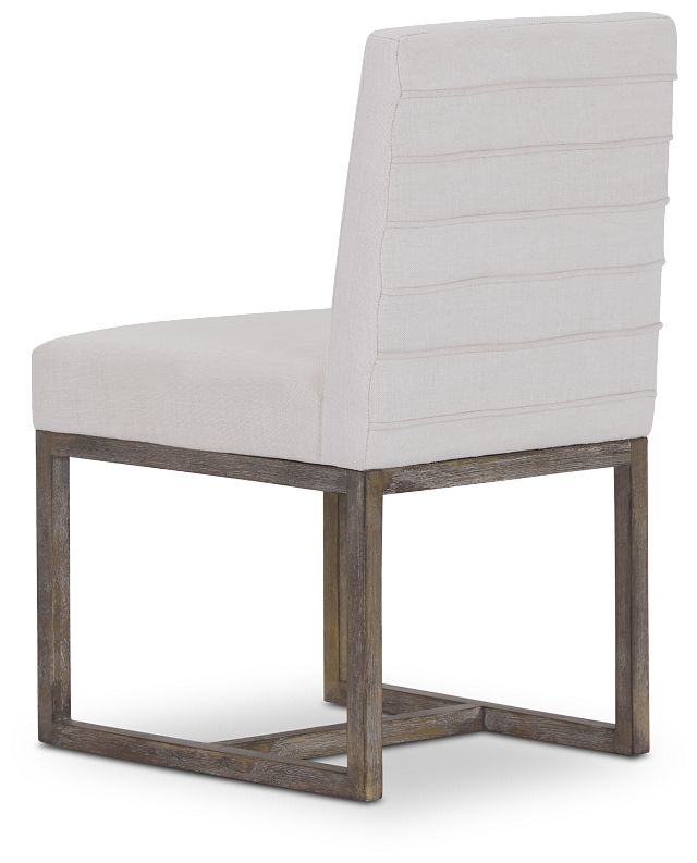 Berlin White Upholstered Side Chair (4)