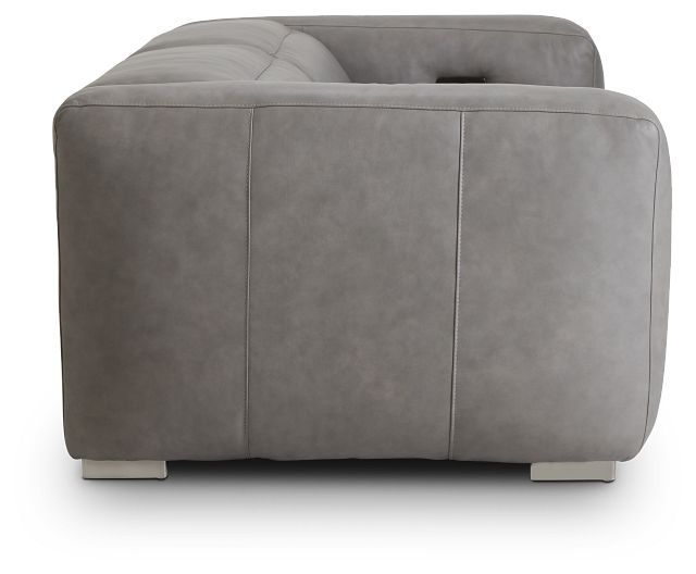 Copa Gray Leather Power Reclining Sofa (3)