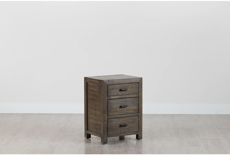 Seattle Gray 3 Drawer Nightstand Bedroom Nightstands City Furniture