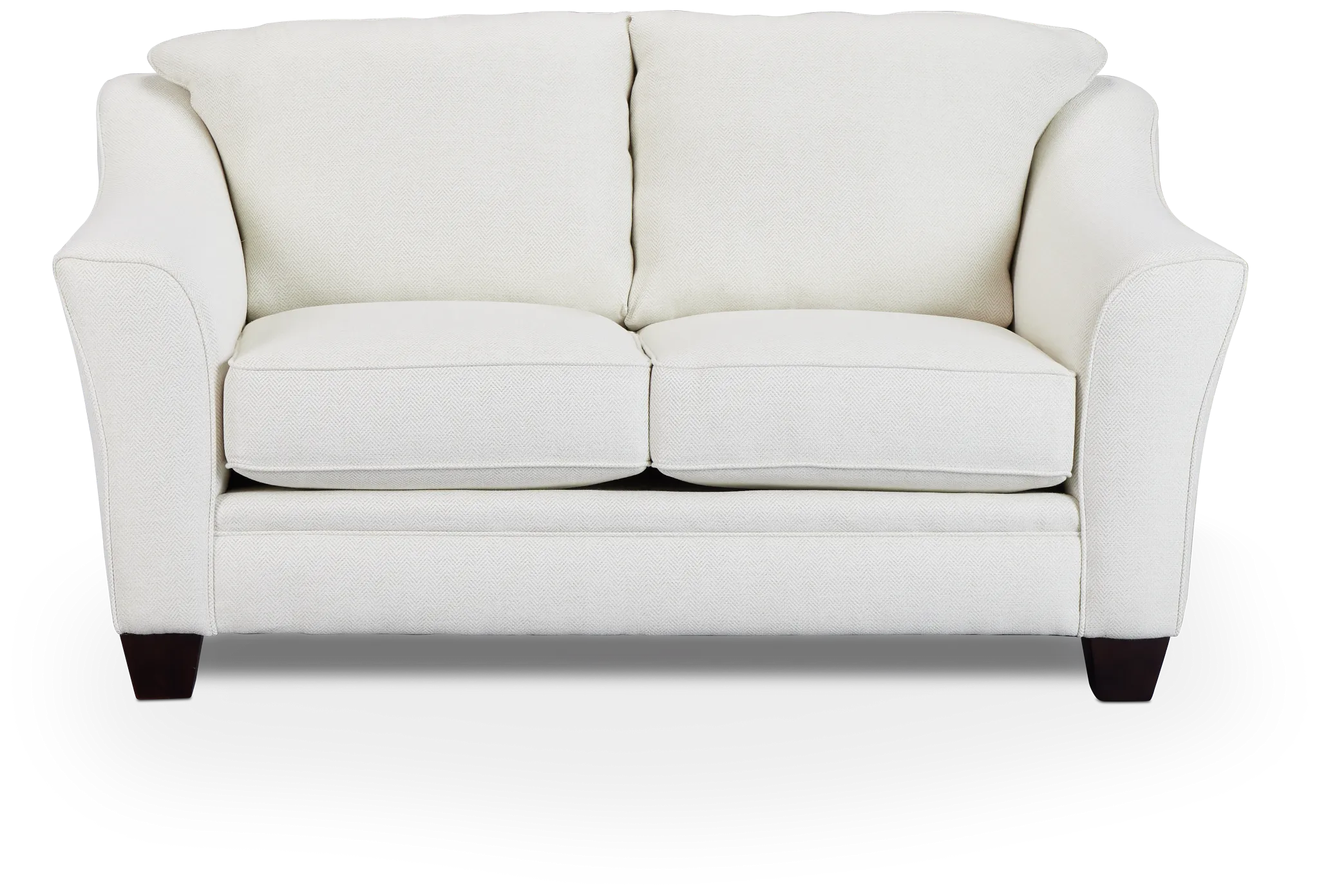 Avery White Fabric Loveseat