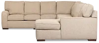 Sinclair Brown Fabric Righ Chaise Cooling Memory Foam Sleeper Sectional