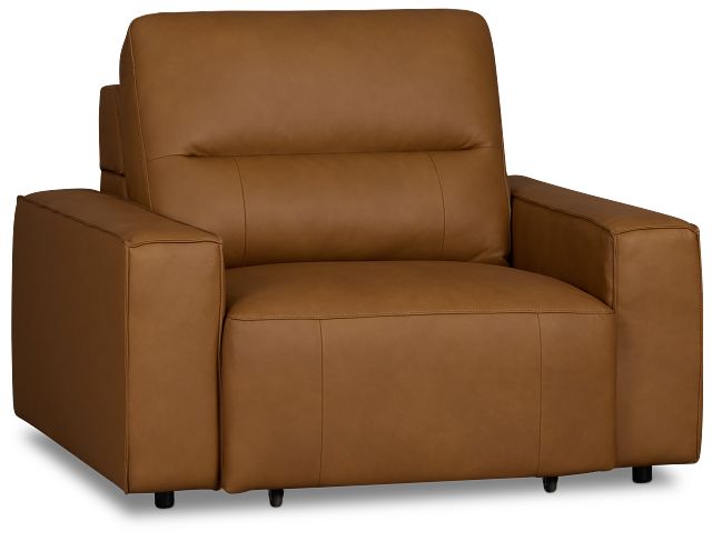 Rudy Brown Lthr/vinyl Power Reclining Chaise