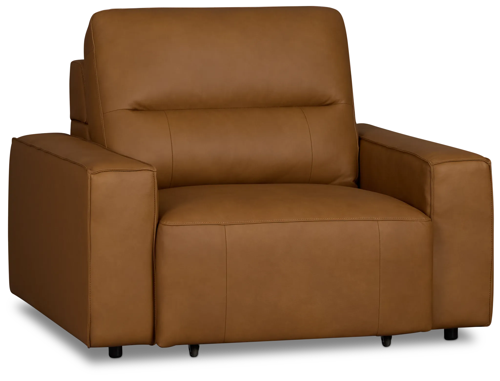 Rudy Brown Lthr/vinyl Power Reclining Chaise