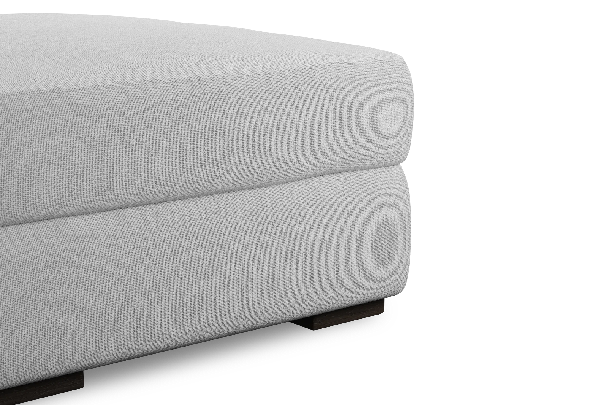Edgewater Suave White Ottoman
