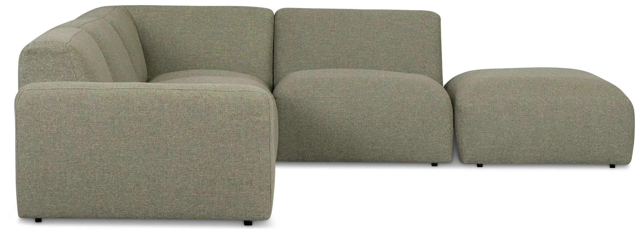 Baylor Green Fabric 5-piece Right Facing Bumper Sectional Baylor Green Fabric 5-piece Right Facing Bumper Sectional