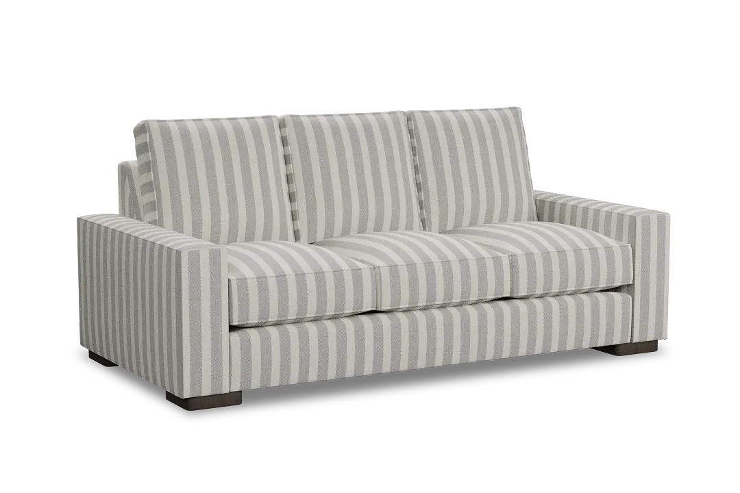 Edgewater Sea Lane Light Gray 84" Sofa W/ 3 Cushions