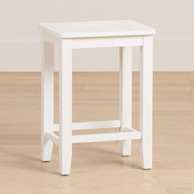 Woodstock Whitewood 24" Backless Barstool