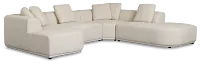 Catalina Beige Fabric Medium Left Chaise Sectional