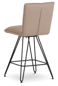 Demi Taupeswivel 24" Upholstered Barstool