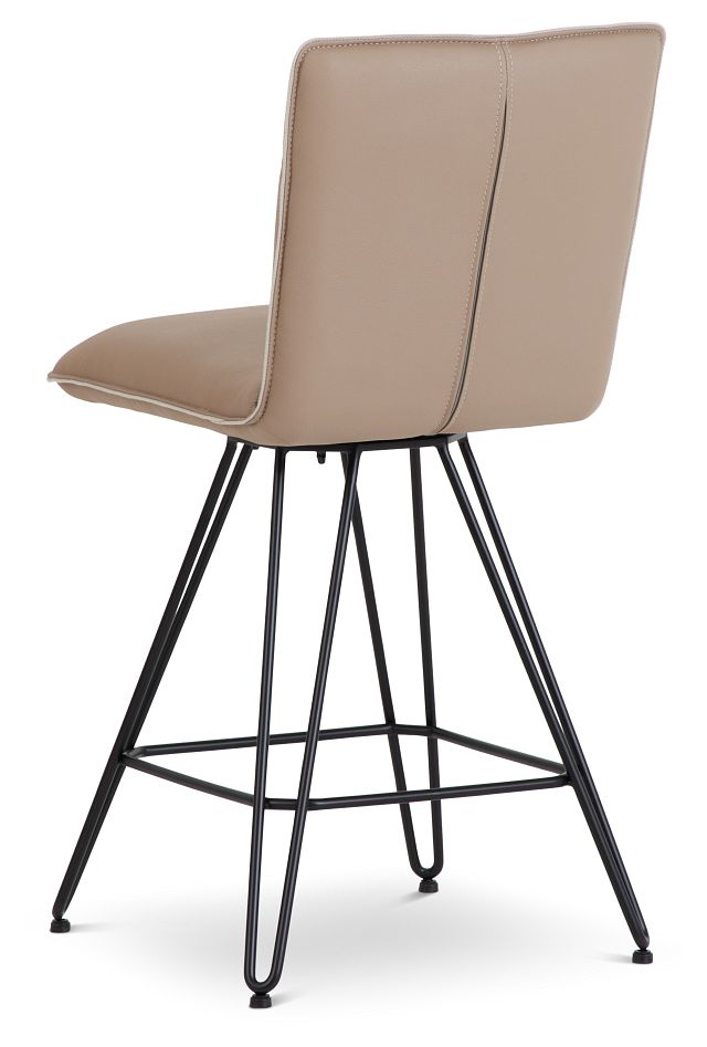 Demi Taupeswivel 24" Upholstered Barstool