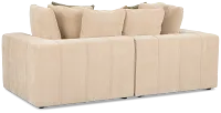 Cruz Light Beige Fabric 2-piece Modular Sofa