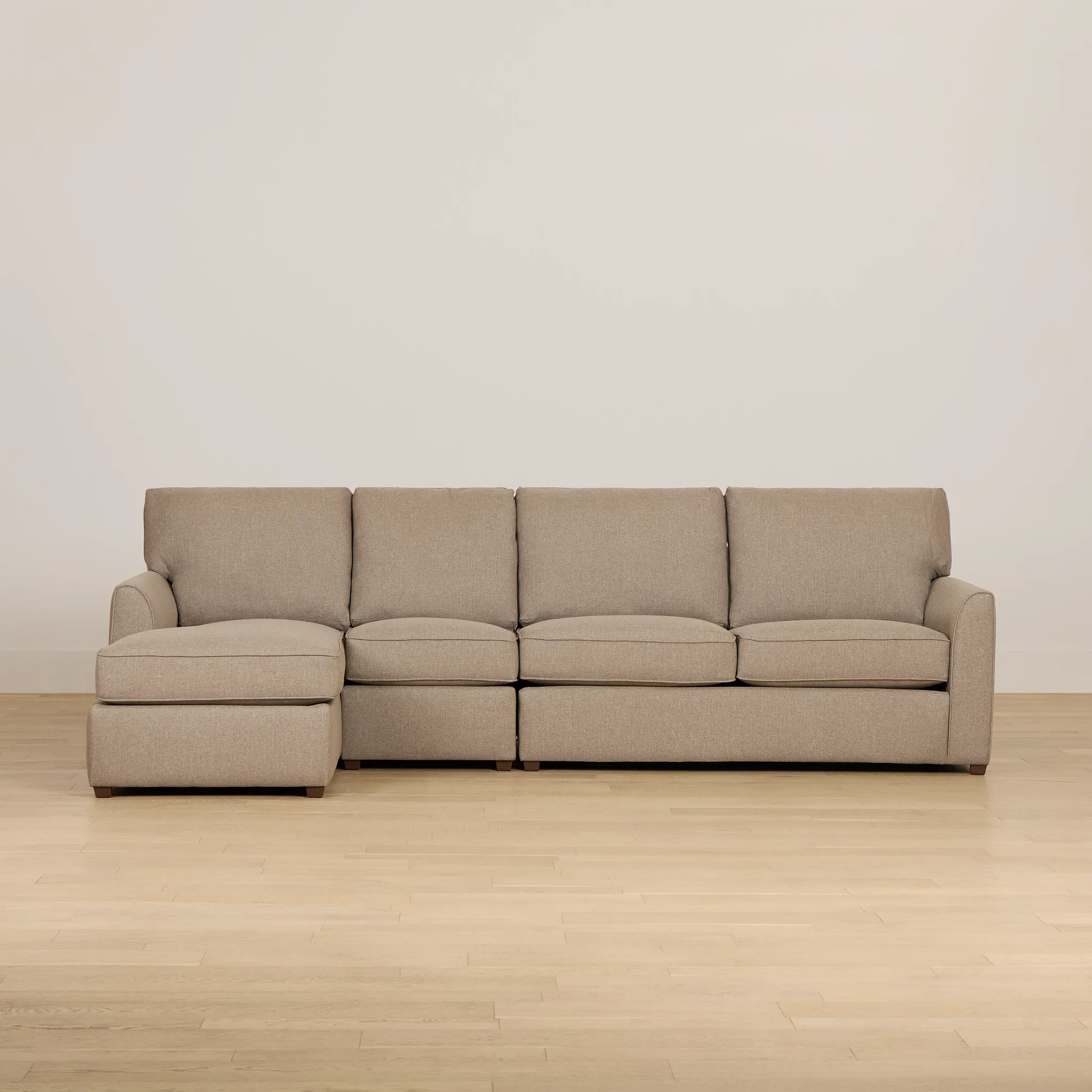 Tate Brown Fabric Small Left Chaise Sectional