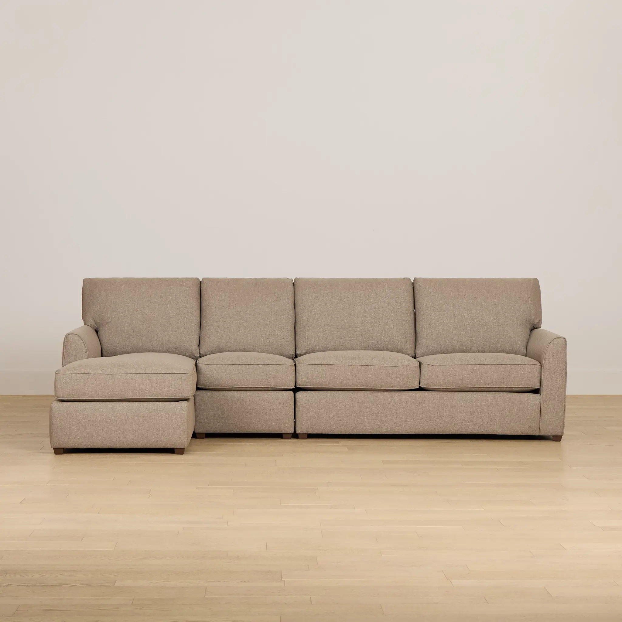 Tate Brown Fabric Small Left Chaise Sectional Tate Brown Fabric Small Left Chaise Sectional
