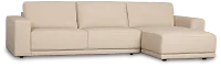 Kellan Ivory Leather Right Chaise Sectional
