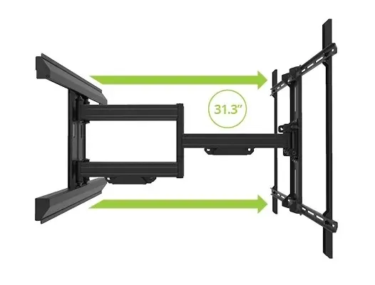Kanto Pmx800 Mount 55"-120" Black Full Motion Tv Wall Mount