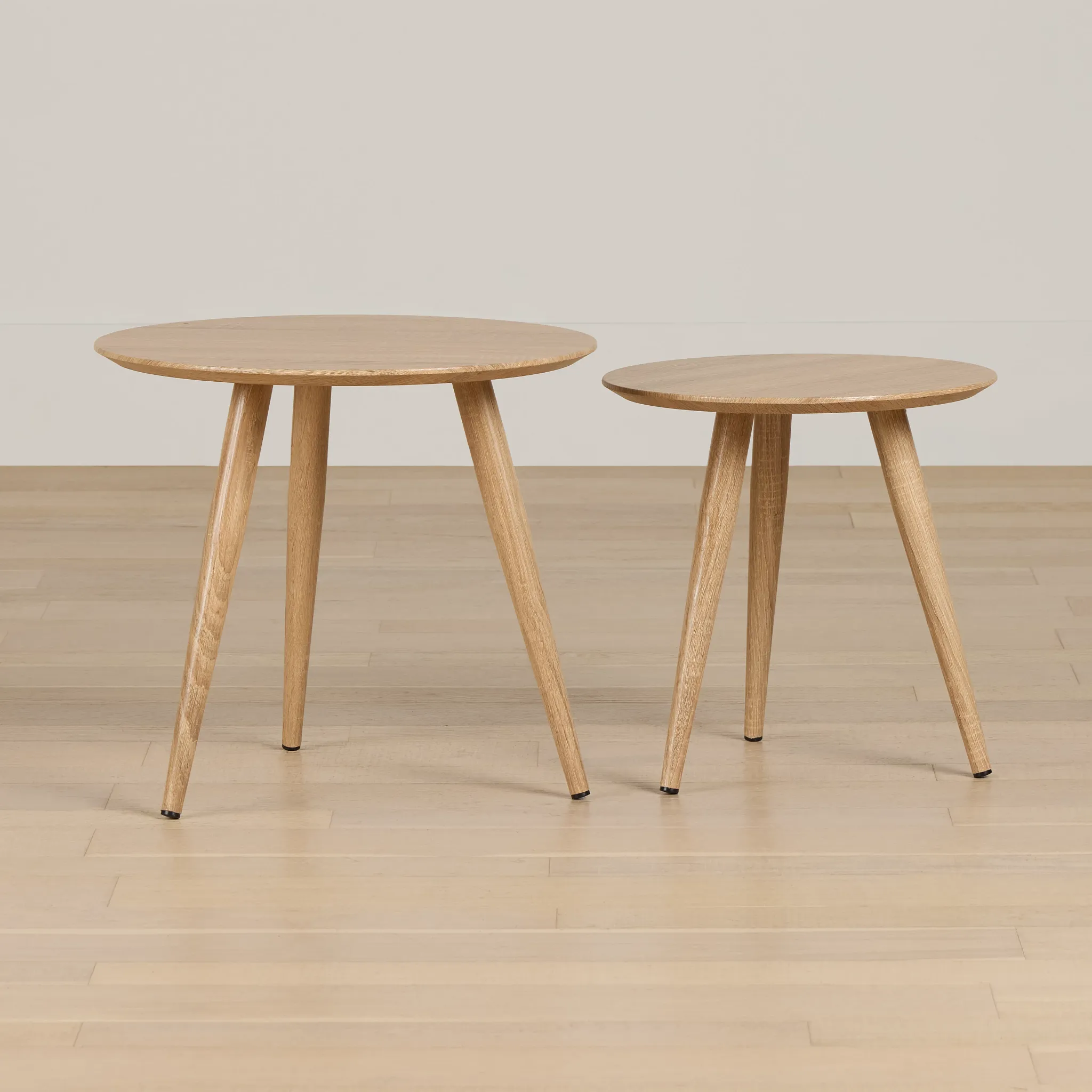 Avon Light Tone Round Bunching End Table