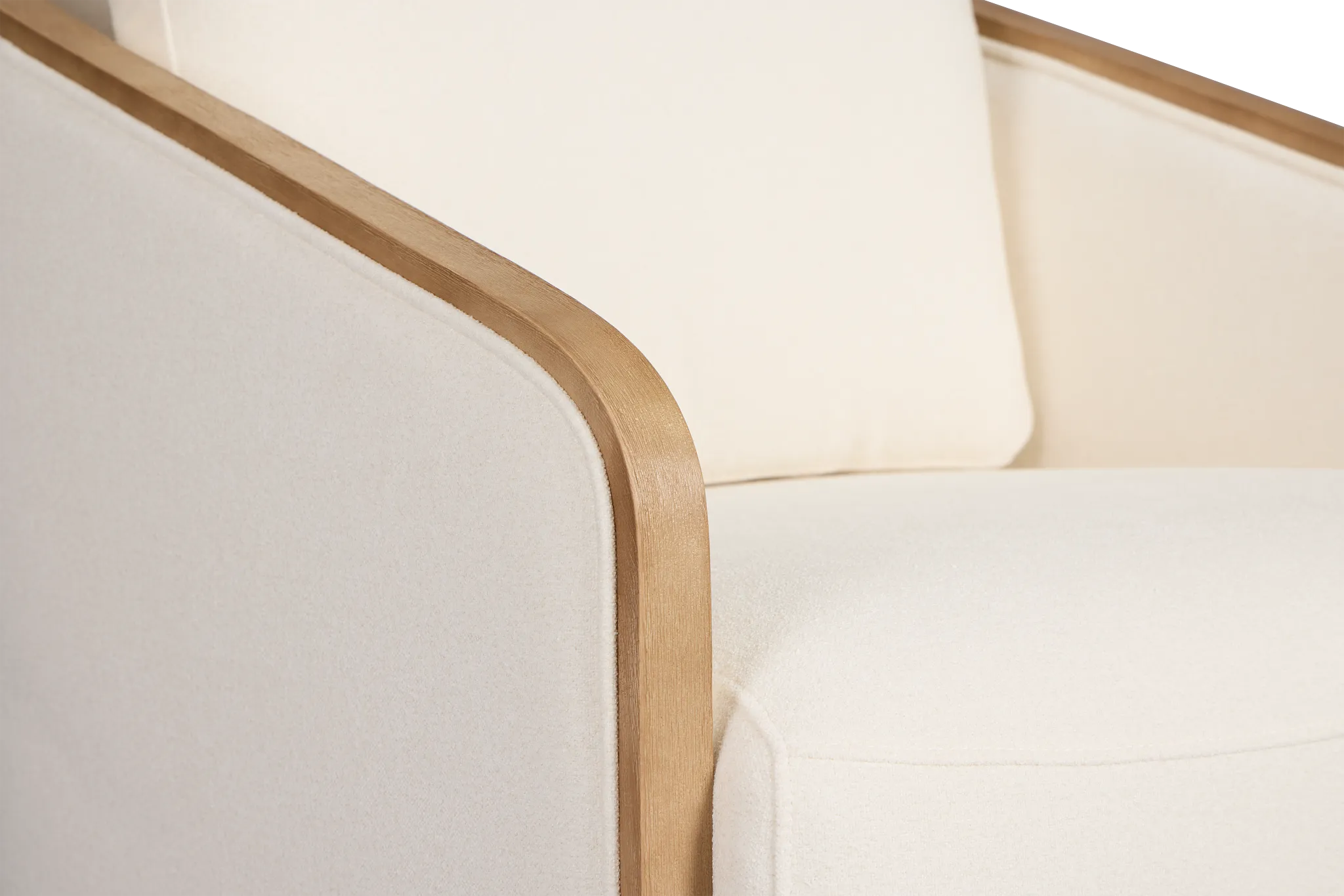 Campbell White Fabric Swivel Accent Chair