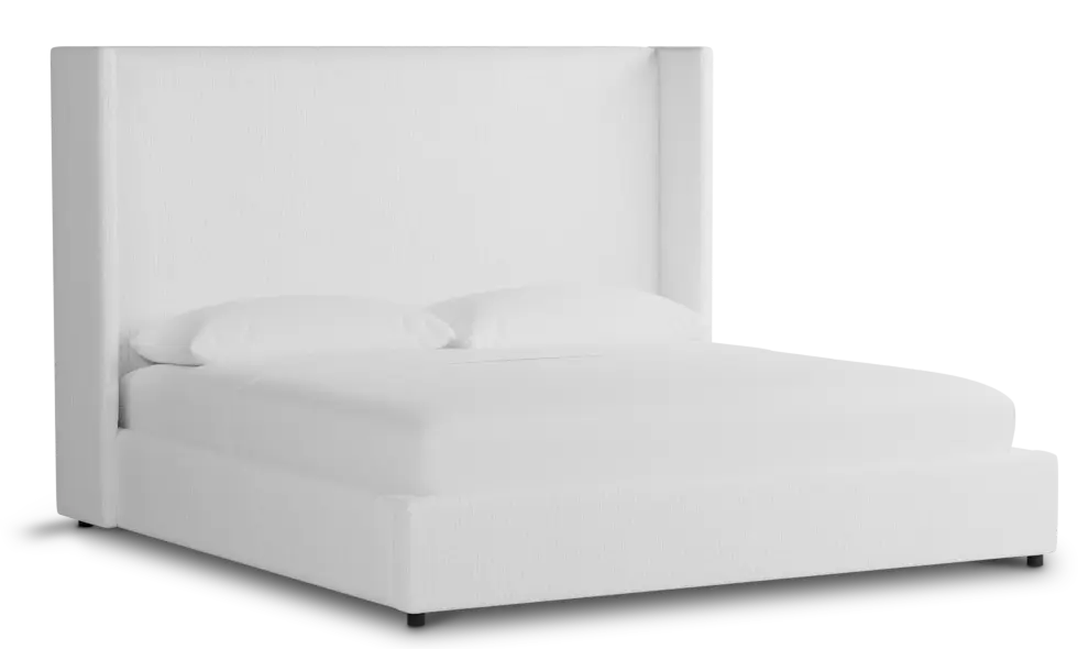 Captiva Revenue White 60" Upholstered Shelter Bed Captiva Revenue White 60" Upholstered Shelter Bed