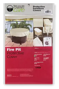 Khaki Round Fire Pit Outdoor Cover