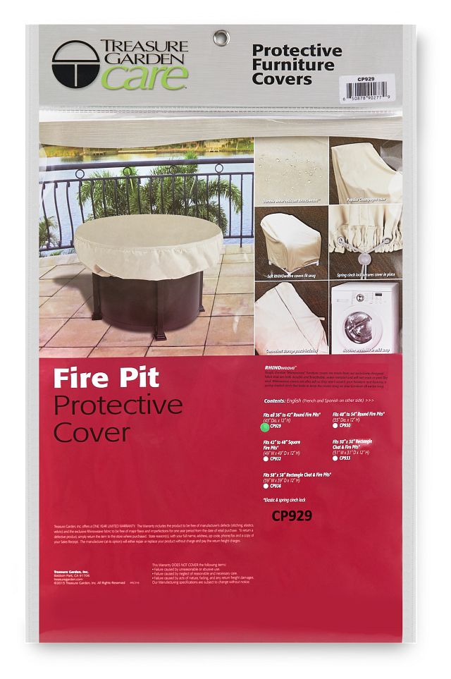 Khaki Round Fire Pit Outdoor Cover