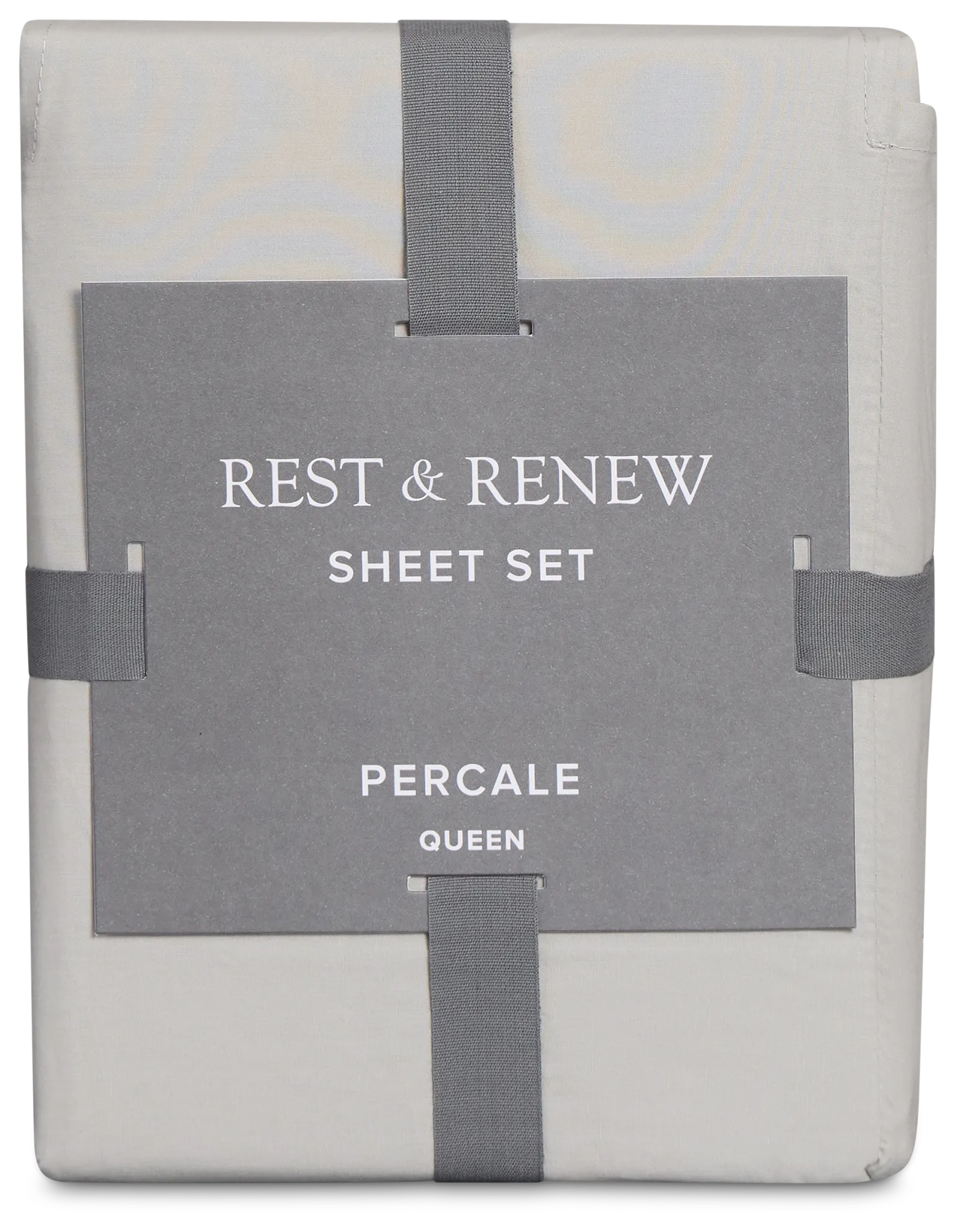 Rest & Renew Percale Cotton Gray 200 Thread Sheet Set