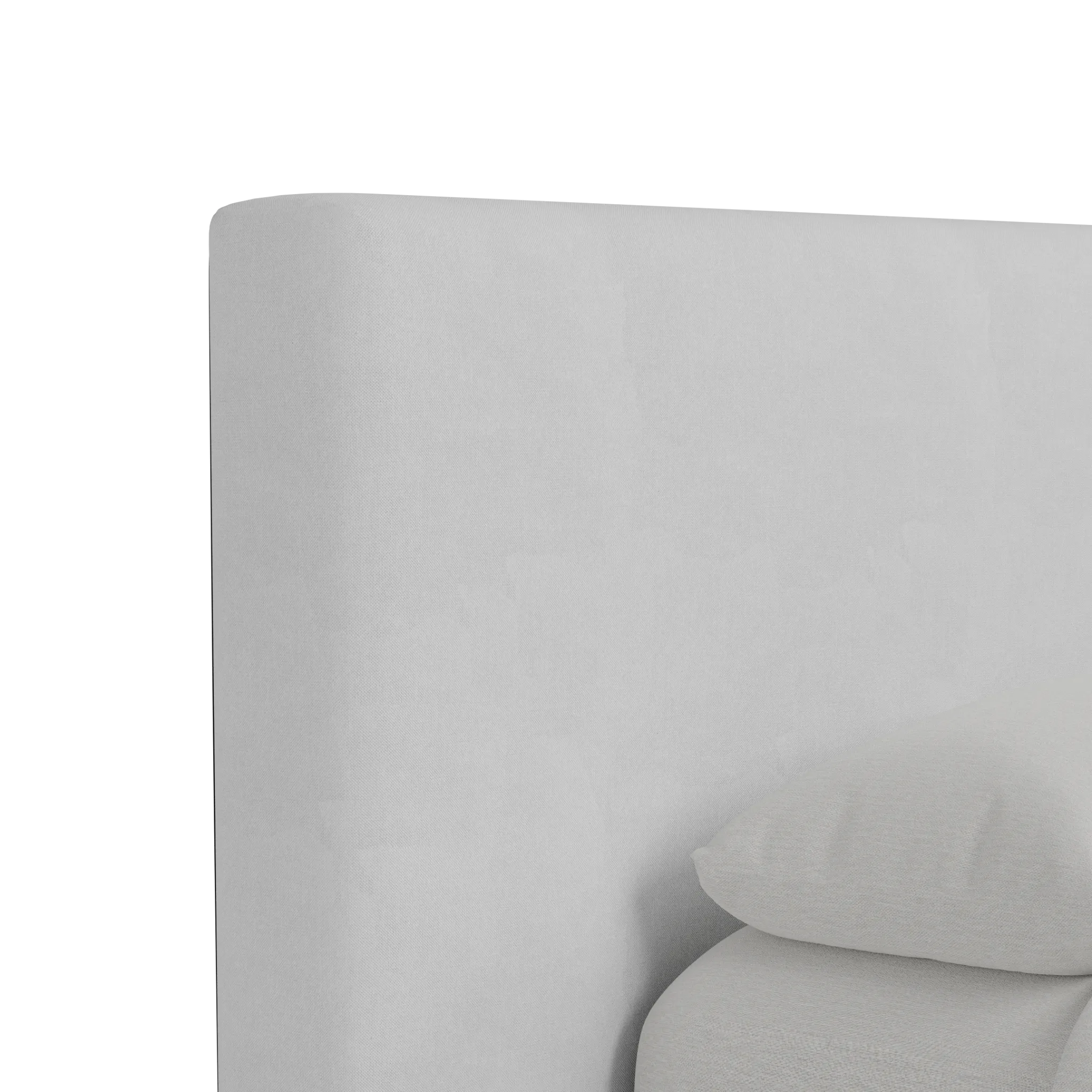 Grayton Peyton White 44" Upholstered Platform Bed