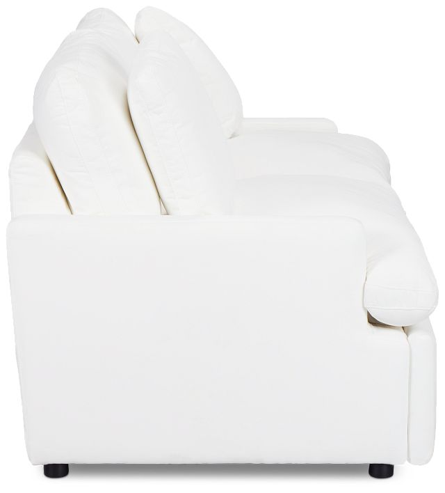 Skye White Fabric Power Reclining Sofa