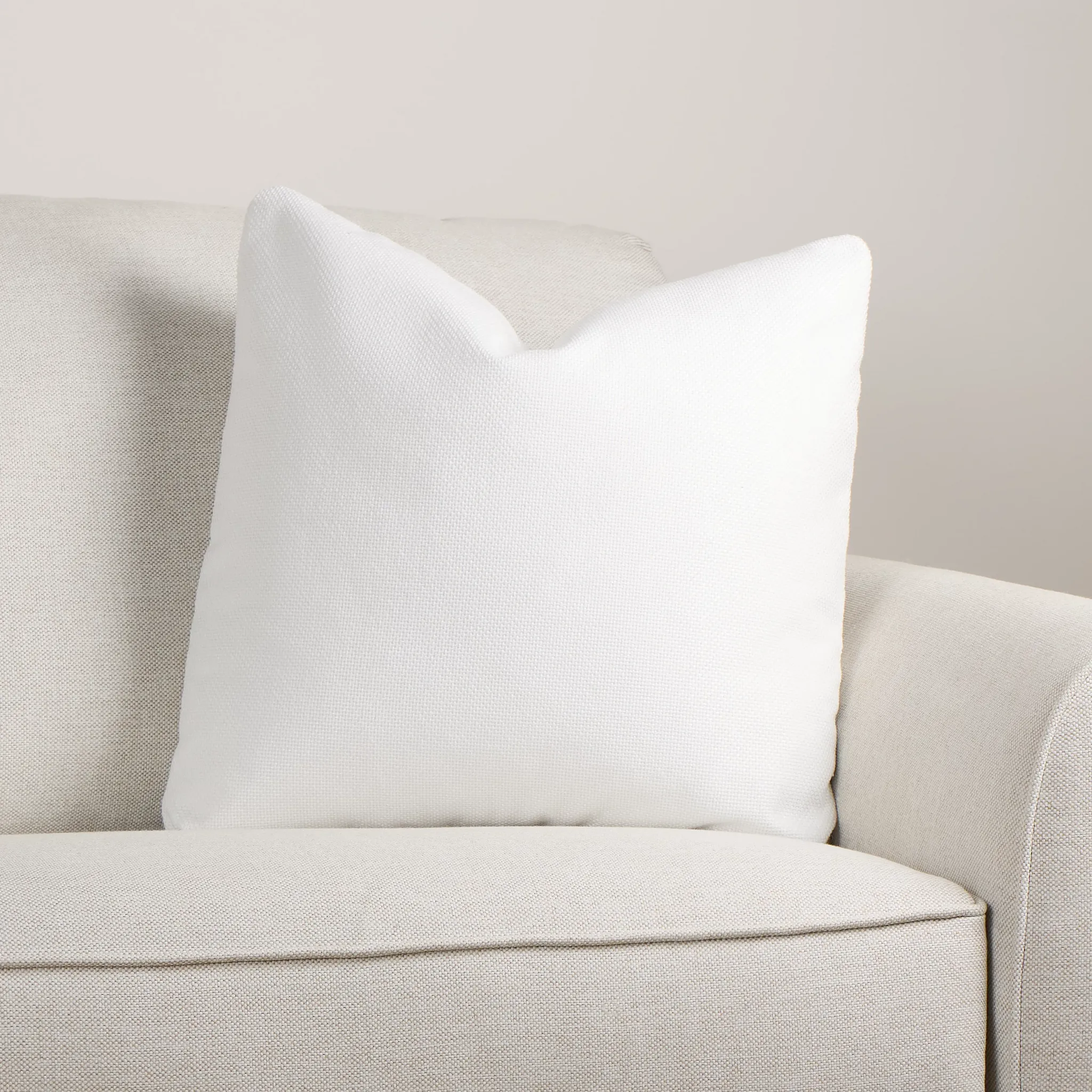 Suave White 20" Accent Pillow