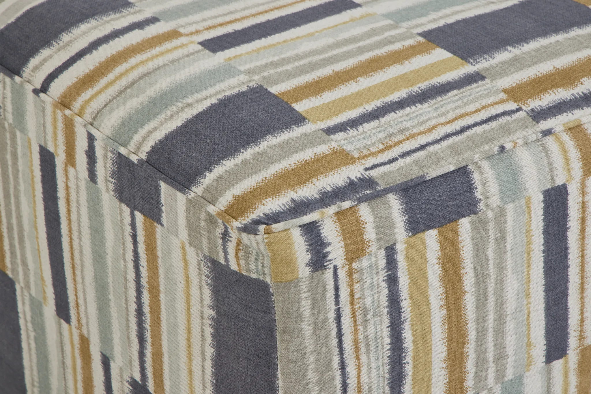 Seydou Yellow Fabric Cocktail Ottoman