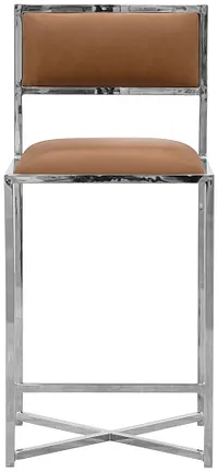 Amalfi Brown Stnl Steel 24" Barstool