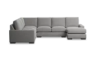 Edgewater Victory Gray Medium Right Chaise Sectional