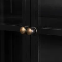 Four Hands Shadow Box Black Curio Cabinet