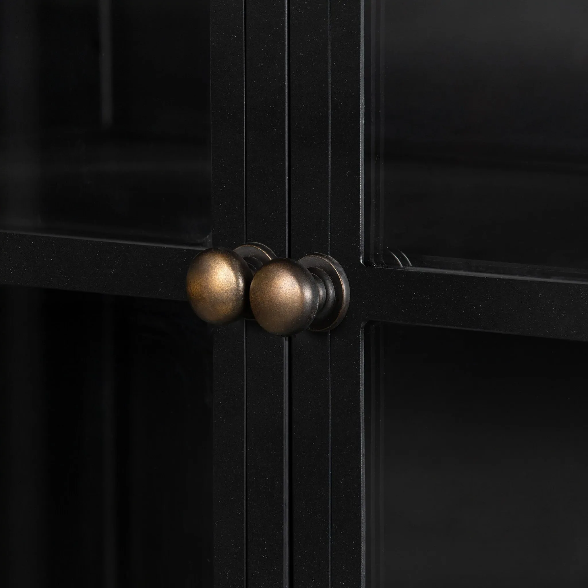 Four Hands Shadow Box Black Curio Cabinet
