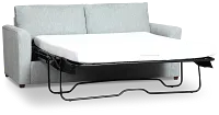 Shore Light Blue Fabric Memory Foam Sleeper