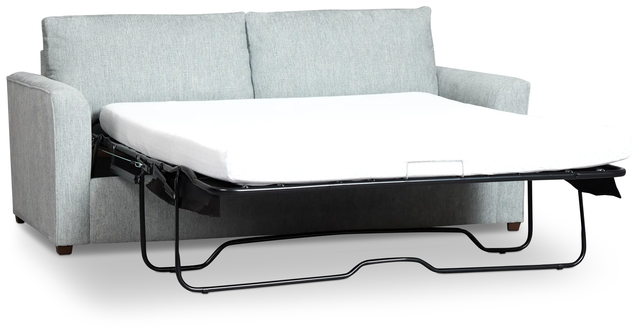 Shore Light Blue Fabric Memory Foam Sleeper Shore Light Blue Fabric Memory Foam Sleeper