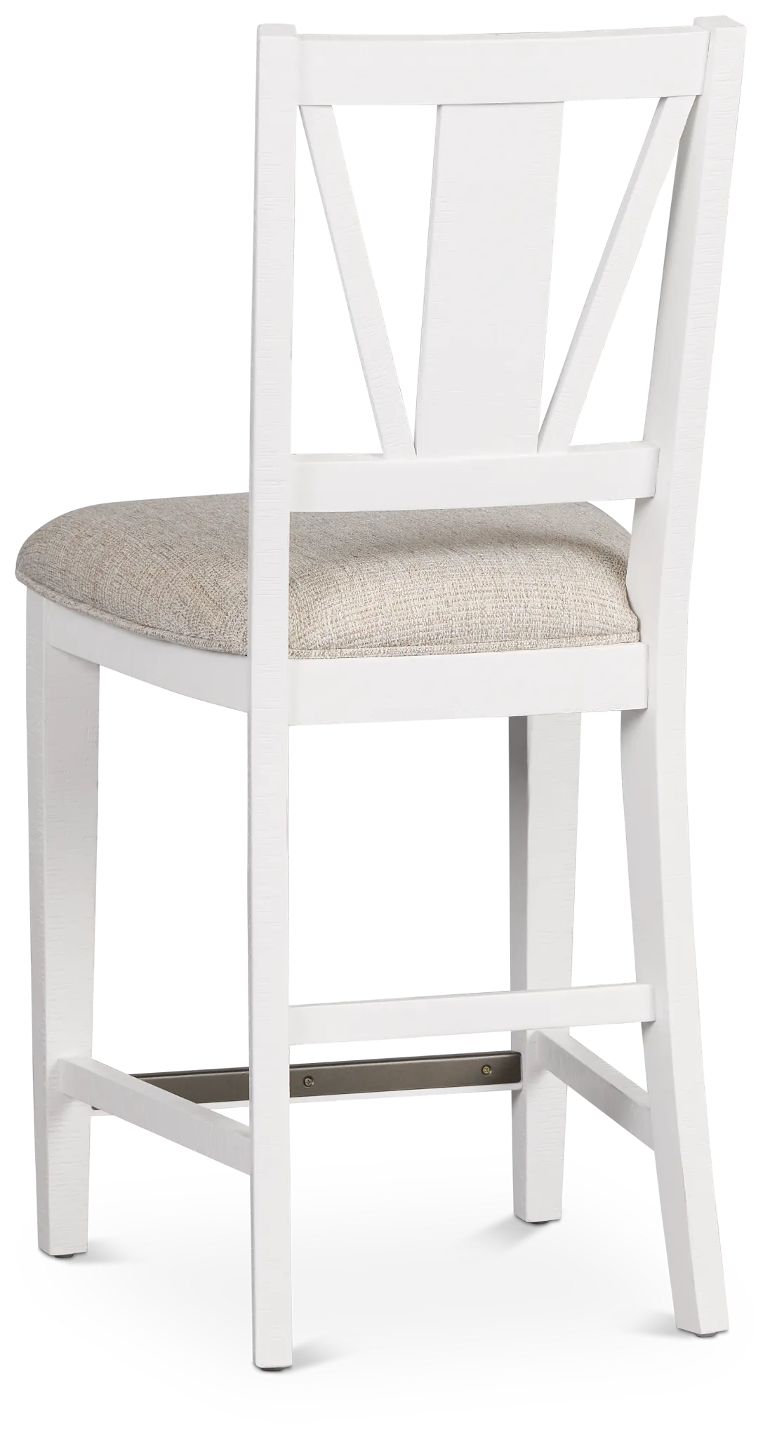 Heron Cove White 24" Upholstered Barstool