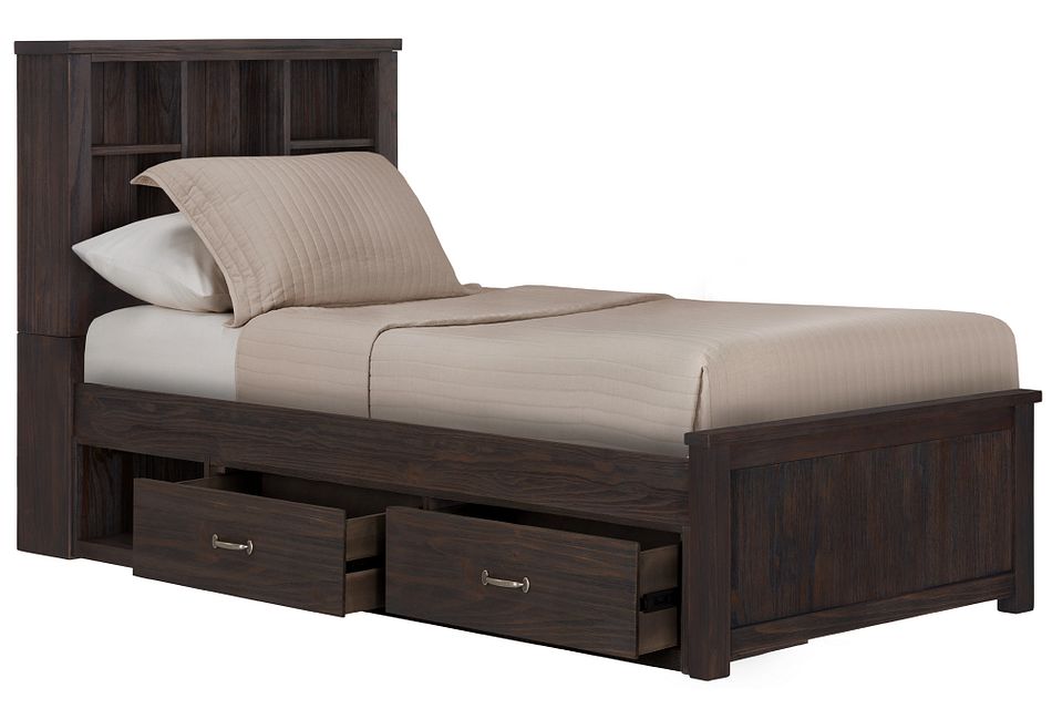 Highlands Dark Tone Bookcase Storage Bed Baby Kids Beds City Furniture