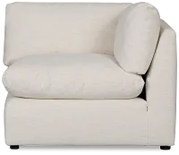 Serena White Fabric Corner Chair