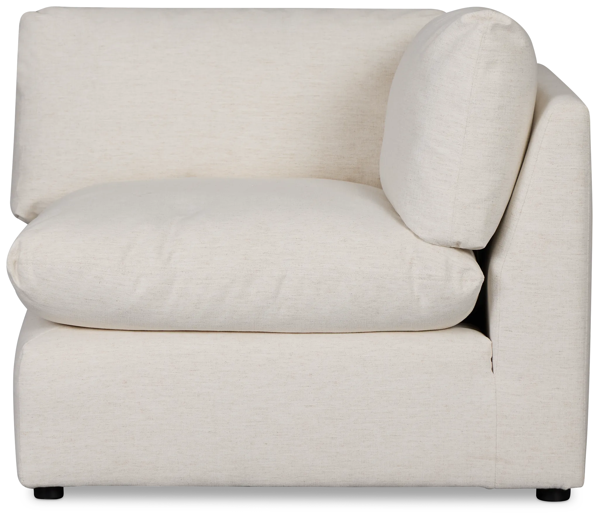 Serena White Fabric Corner Chair