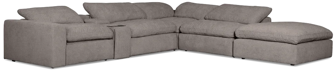 Drift Dark Gray Fabric Large Right Bumper Power Reclining Sectional