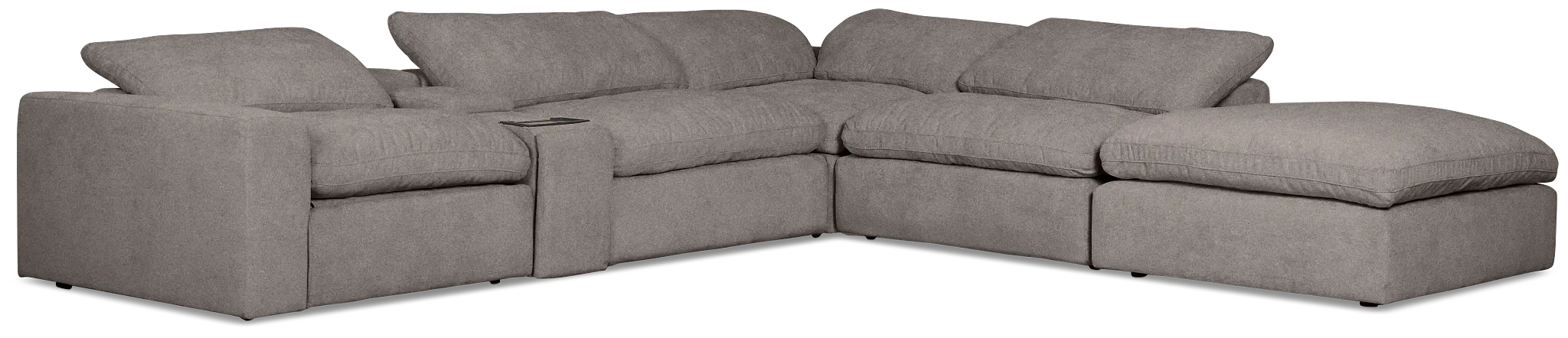 Drift Dark Gray Fabric Large Right Bumper Power Reclining Sectional